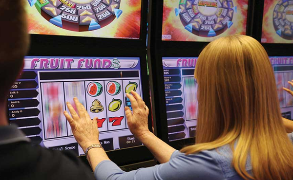 an image of a lady showing social casino gaming
