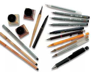 pencils showing materials for finger drawing 