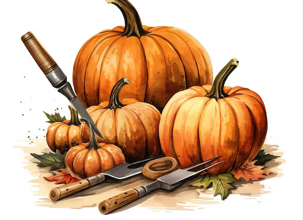 Pumpkins and pumkin drawing tools