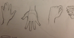 four hands showing finger drawing success tips 